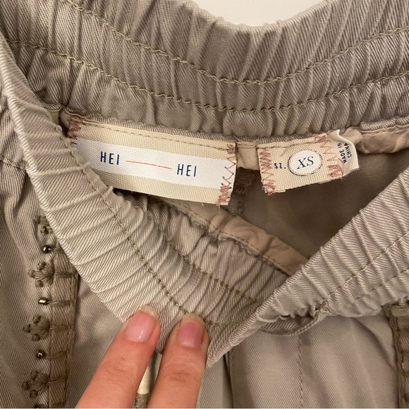 Anthropologie Hei Hei Studded Joggers Beaded Embroidered Tassel NWOT Pants XS - Picture 7 of 13